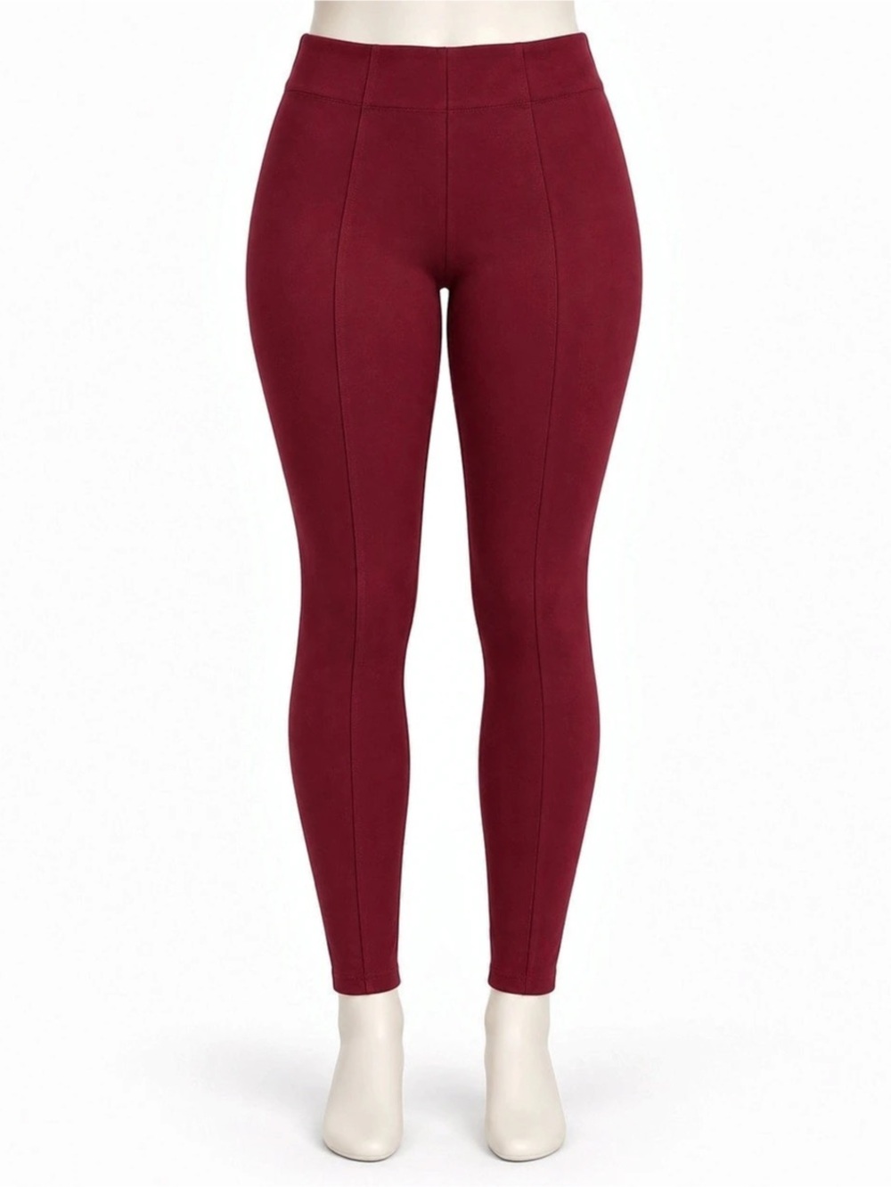 Talula Burgundy High Waist Seam Detail Slim Pants Size 8